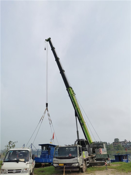 成武县桥梁建设吊装案例